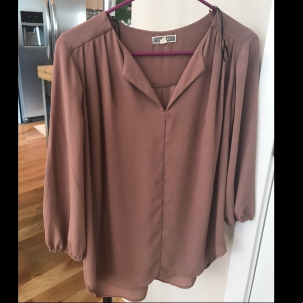 Pleione Tan Blouse